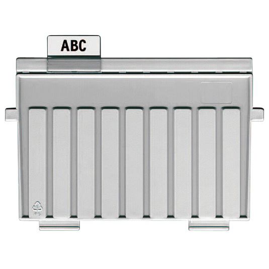 Han - Scheidingsplaat kaartenbak A5 dwars lichtgrijs | 5 stuks