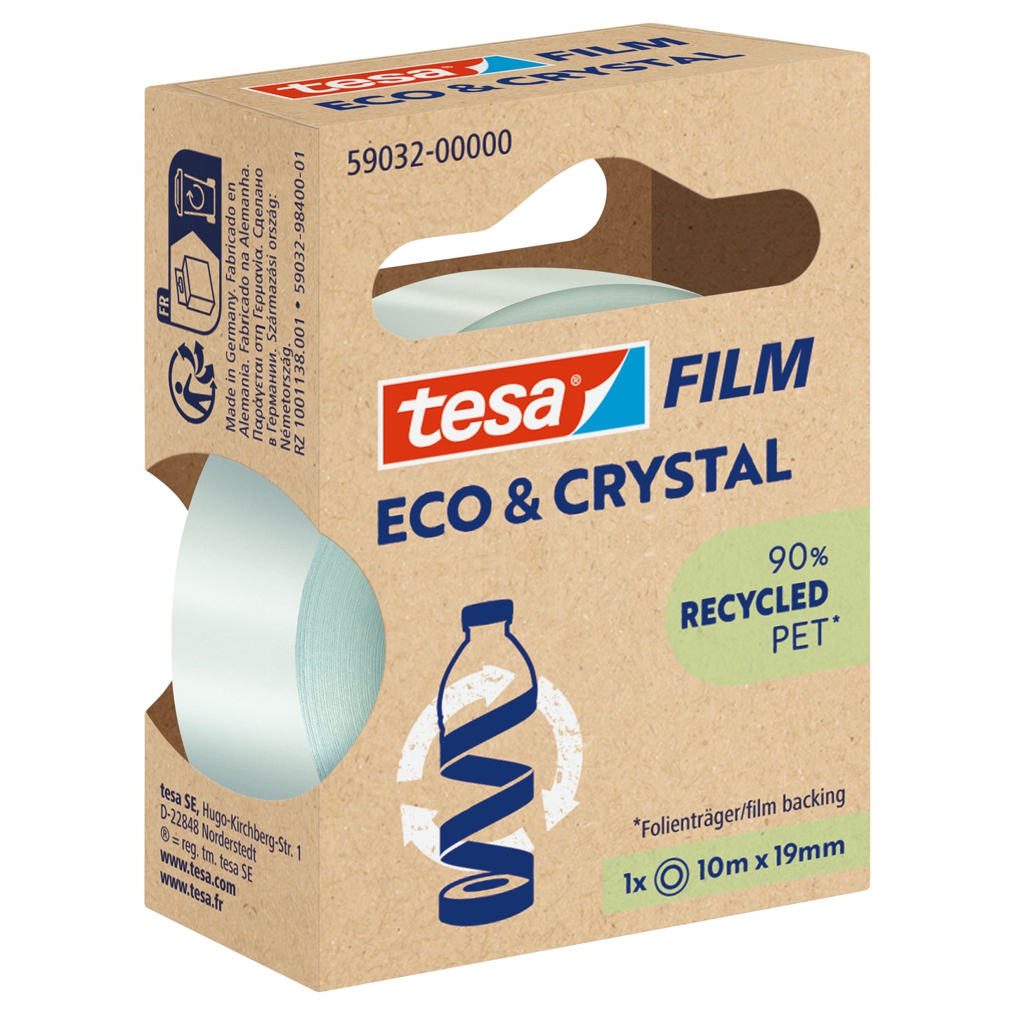 Tesa - Plakband eco crystal 59032 19mmx10m transparant blister | 120 stuks