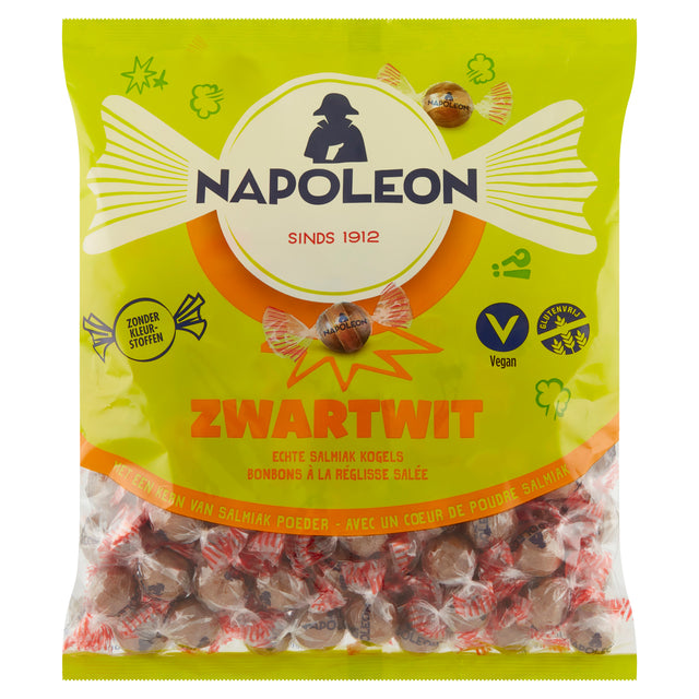 Napoleon - Snoep zwart wit zak 1kg | 5 stuks