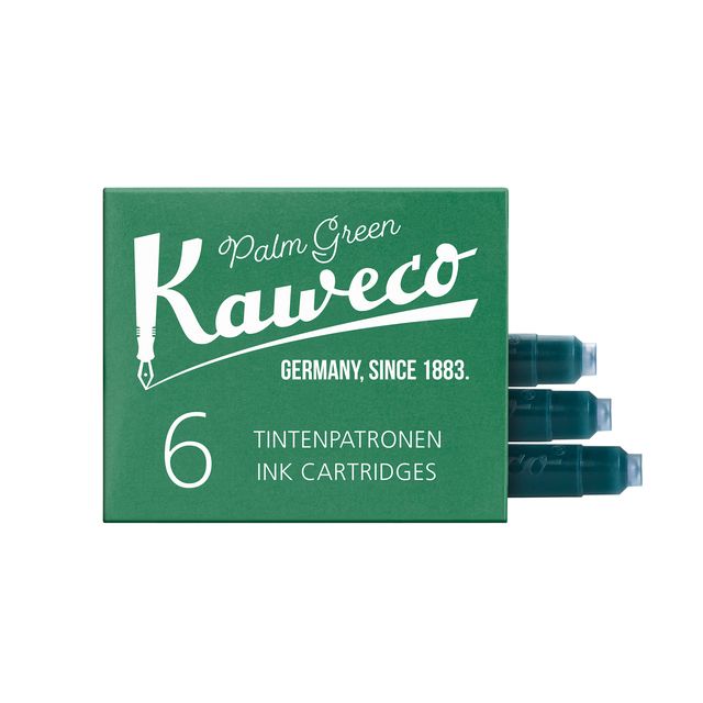Kaweco - Cartouche d'encre verte boîte de 6 pièces