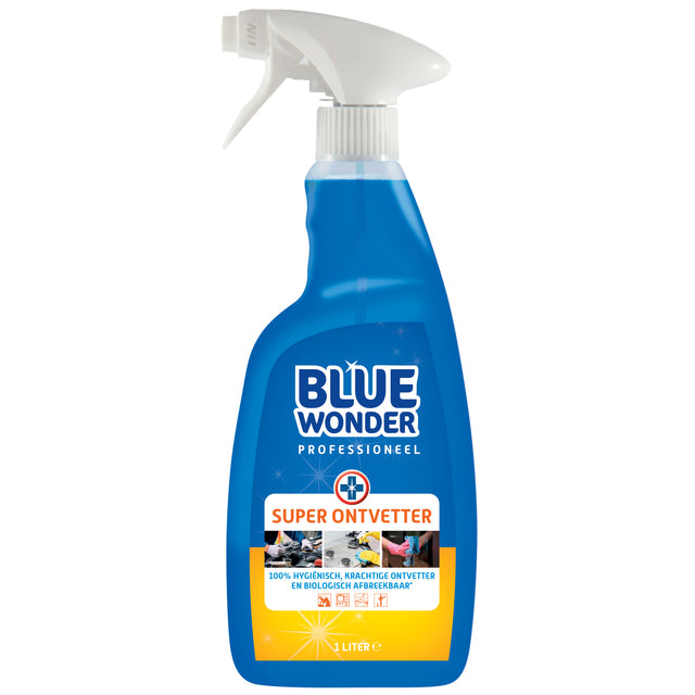 Blue Wonder - Dégraissant prof super dégraissant spray 1 litre | 6 pièces