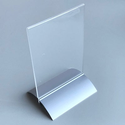 Klika - Présentoir Din A6 10x15cm avec base en aluminium