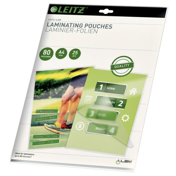 Leitz - Pochette de plastification iLAM A4 2x80micron EVA 25 pièces