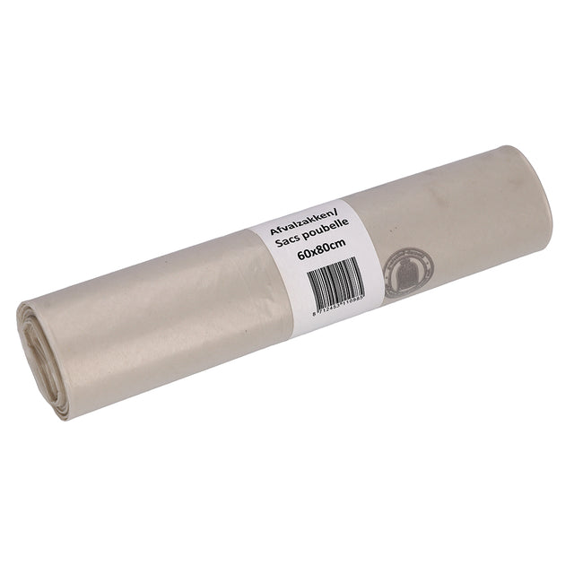 Cleaninq - Afvalzak 60x80cm recycled t50 60l transp | 20 stuks
