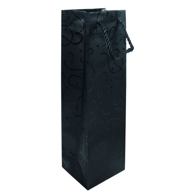 IEZZY - Sac de transport avec cordon (vin) bouteille 9x10x33cm papier Celebration 20pcs