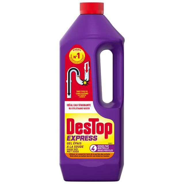 Destop - Gel Déboucheur de Canalisations au Soda 950 ml