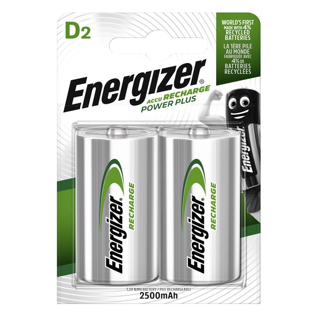 Energizer - Batterie rechargeable 2xD 2500mAh