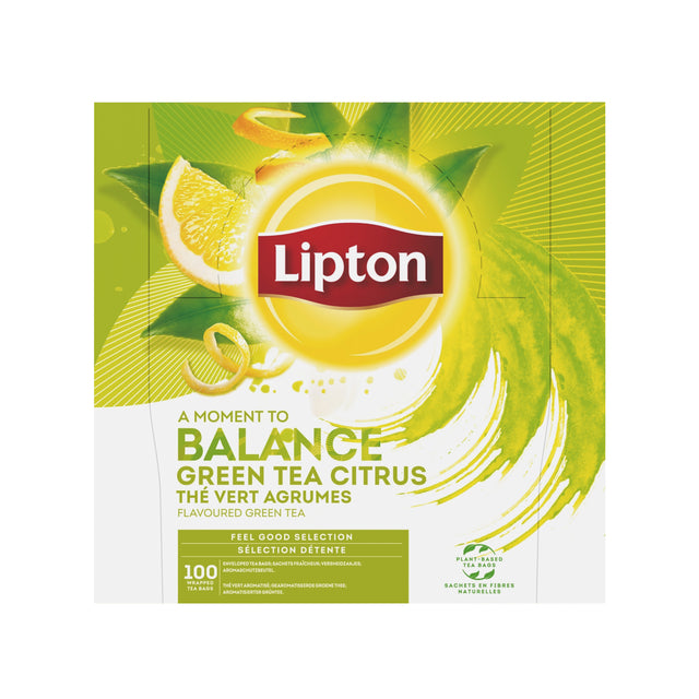 Lipton - Thee balance green tea citrus 100x1.5gr