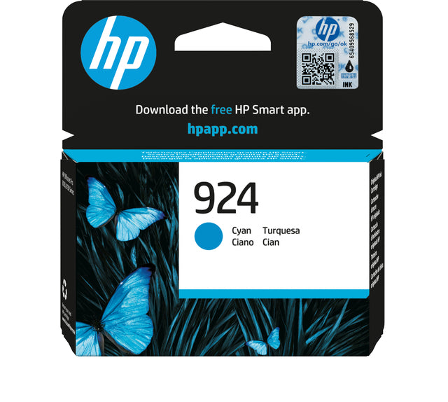 HP - Inktcartridge 4k0u3ne 924 blauw