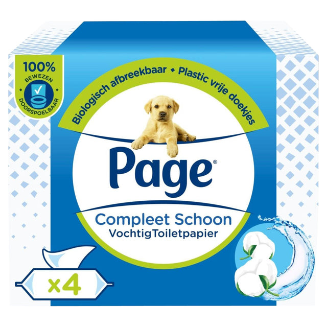 Page - Papier toilette humide Completely Clean 4 paquets de 38 feuilles