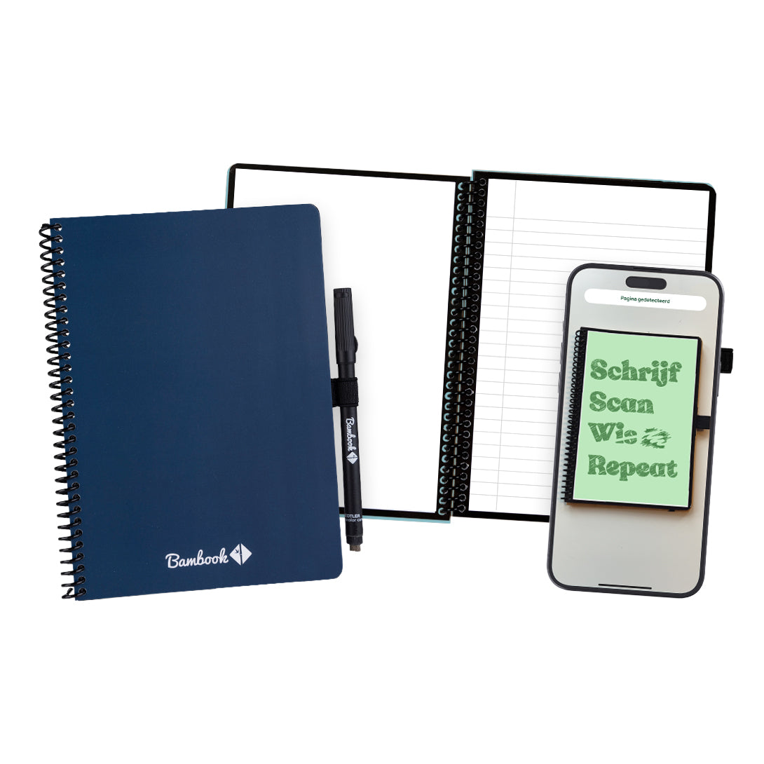 Bambook - Carnet Original Navy A5 ligne 40 pages effaçables