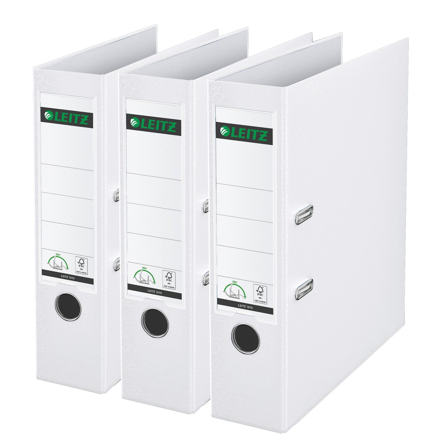 Leitz - Ordner 180° 1010 3 pièces blanc | 6 pièces