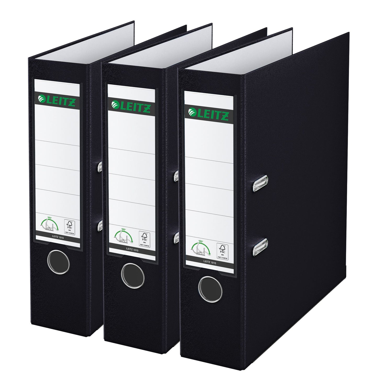 Leitz - Ordner 180° 1080 3 pièces noir | 6 pièces