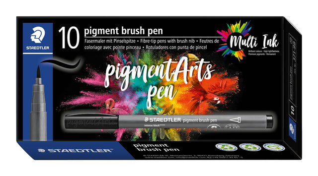 Staedtler - Brushpen pigment pen intens 1.0mm zwart