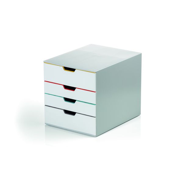 Durable - Boîte à tiroirs Varicolor 4 tiroirs mix couleur