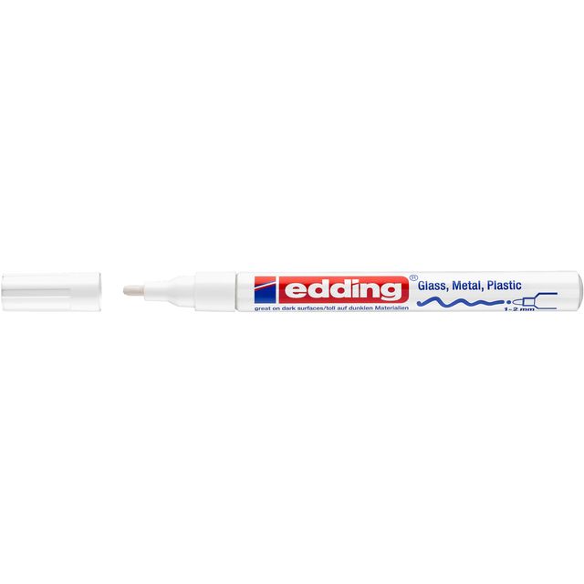 Edding - Marqueur à base d'huile 751 1-2mm blanc créatif