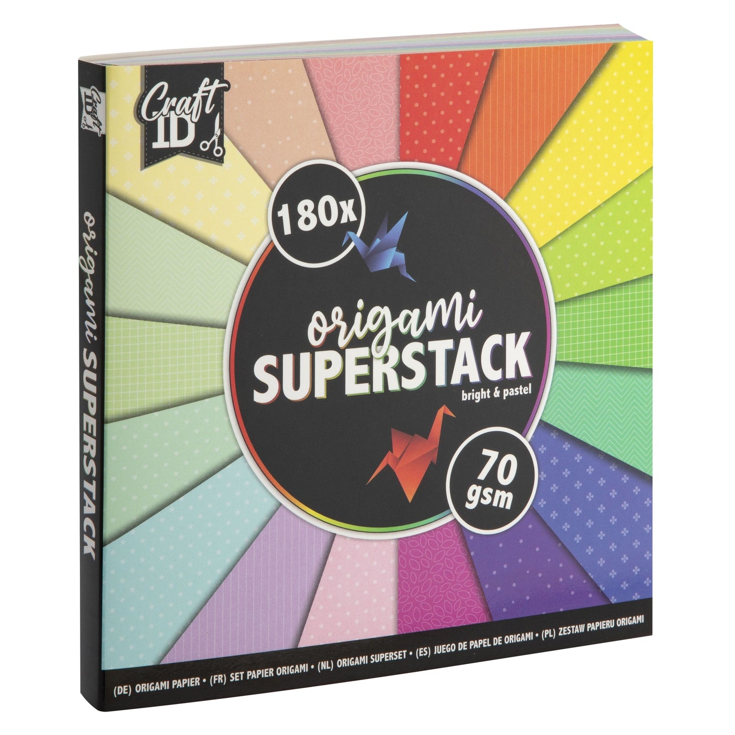 CraftID - Origami 15x15cm 70gr 180 vel assorti kleuren | 8 stuks