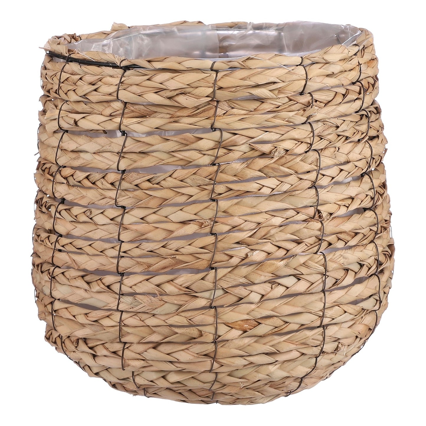 Mica Décorations - Corbeille à plantes mica avalon jonc de mer rond marron clair