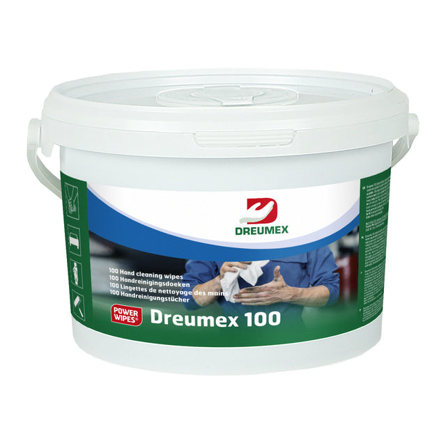 Dreumex - Handreinigingsdoek 100 emmer 100 stuks wit
