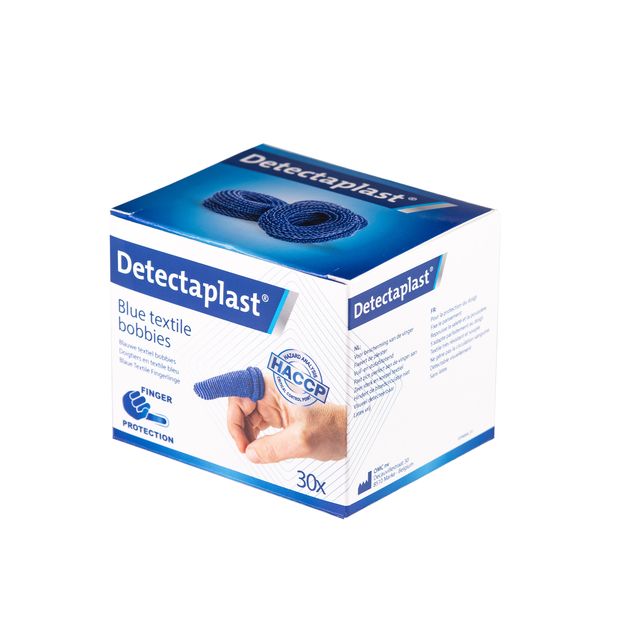 Detectaplast - Vingerlingen textiel blauw 30 stuks