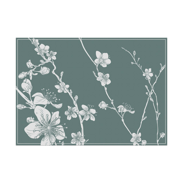 IEZZY traiteur et cate - Set de table fleur de cerisier japonais vert 6 pièces