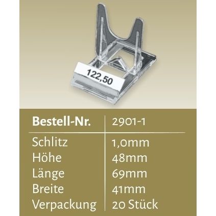 Klika - Schuifstandaard transparant klein 20stuk