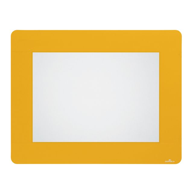 Durable - Cadre autocollant de sol pour documents A4 amovible jaune 10 pièces