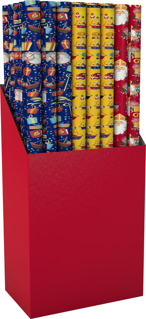 IG design - Inpakpapier sinterklaas 300x100cm assorti