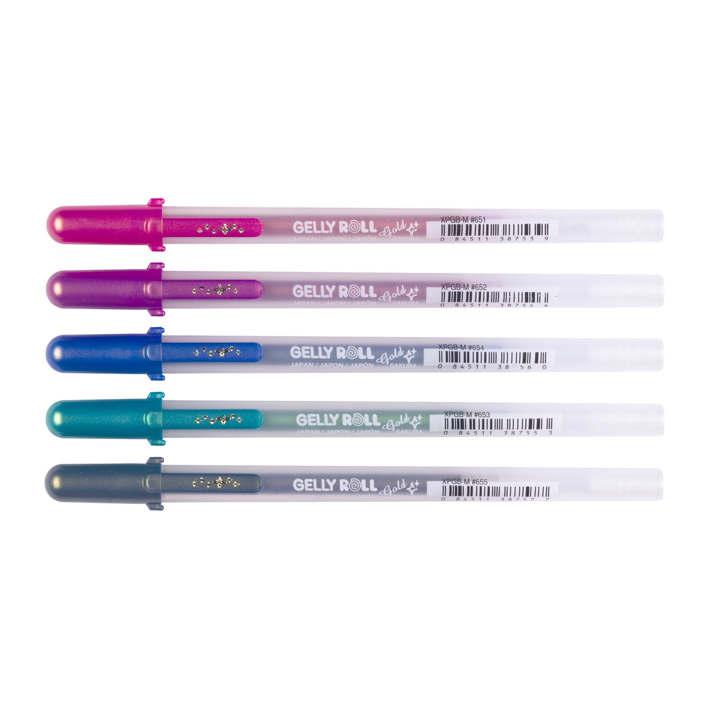 Sakura - Gel Writer Gelly Roll Gold Shadow ensemble de 5 couleurs | 6 pièces