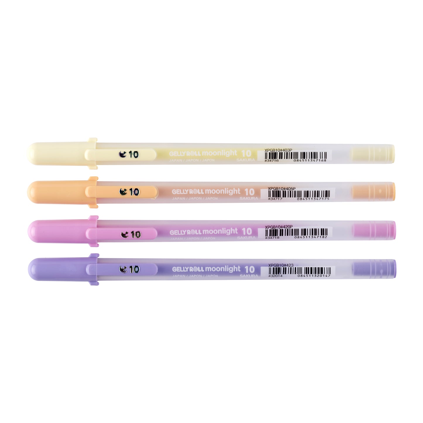 Sakura - Gel Writer Gelly Roll Moonlight 10 Rise lot de 4 couleurs