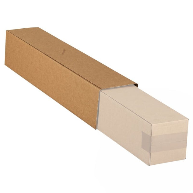 IEZZY - Vierkante koker formaat 750x126x126mm bruin | 20 stuks