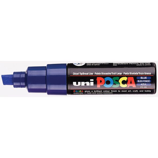 Posca - Paintmarker Uni PC8K breed schuin donkerblauw