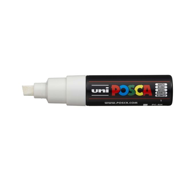 Posca - Paintmarker Uni PC8K breed schuin wit