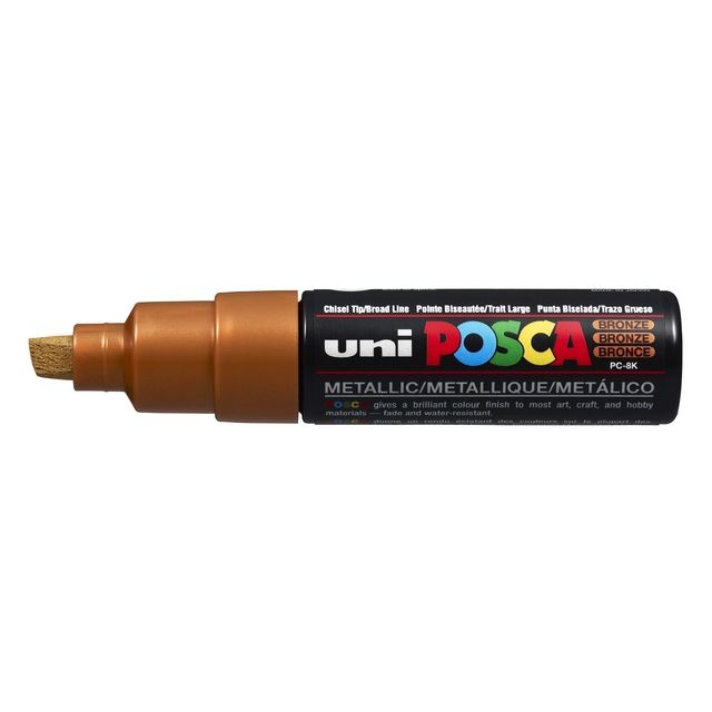 Posca - Marqueur Uni PC8K bronze incliné large