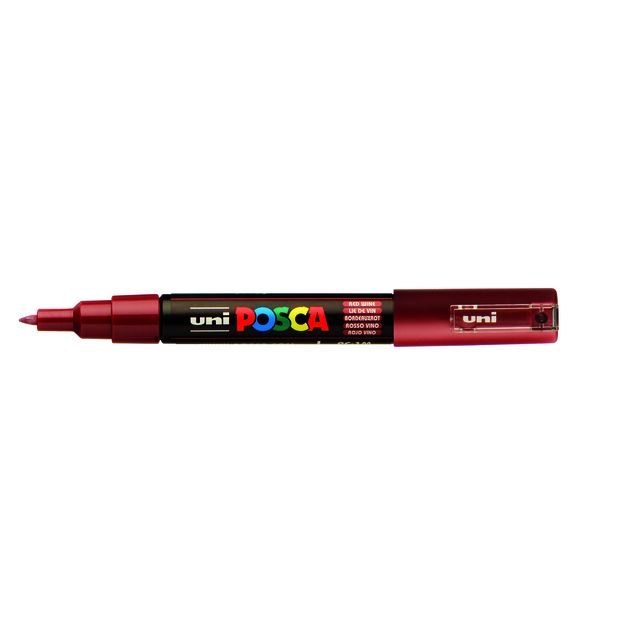 Posca - Marqueur Uni PC1MC extra fin rouge vin