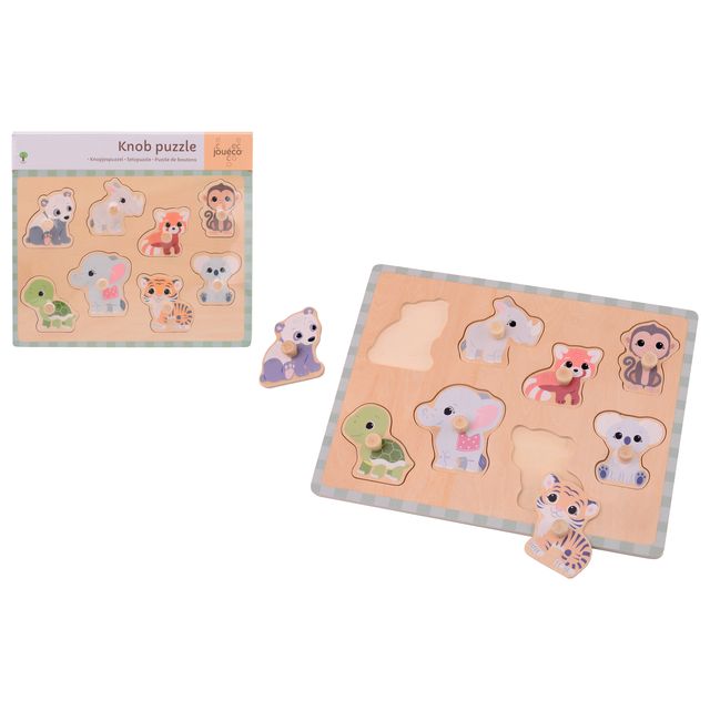 Bureau Bruna - Jouéco Puzzle boutons La Famille Wildies | 12 pièces