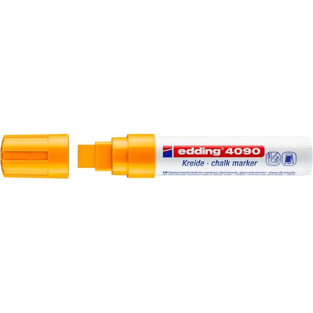 Edding - Marqueur à craie 4090 bloc de fenêtre 4-15mm orange fluo