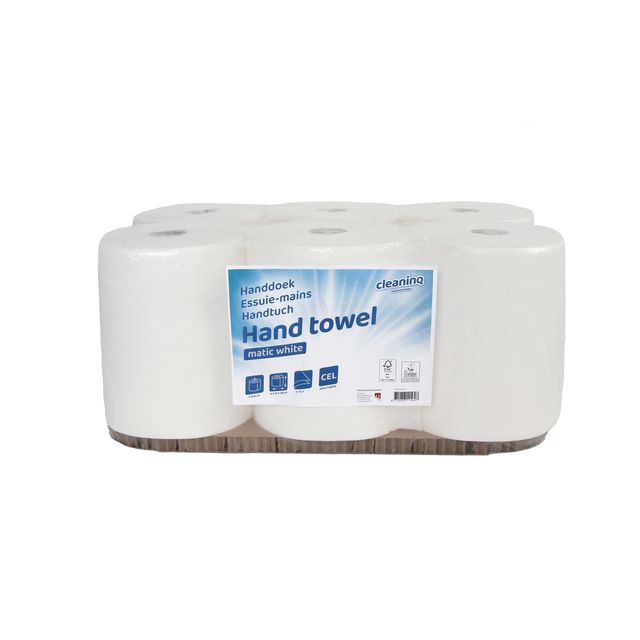 Cleaninq - Rouleau de serviettes Matic B 2 couches 21cmx150m blanc