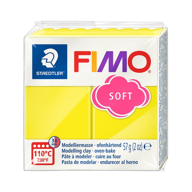Fimo Staedtler - Boetseerklei Fimo soft 57 gram limoengeel