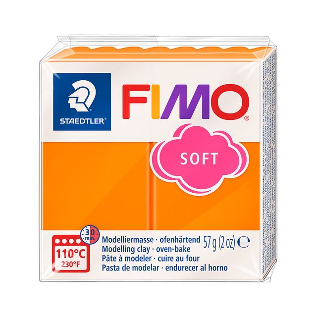 Fimo Staedtler - Boetseerklei Fimo soft 57 gram mandarijn