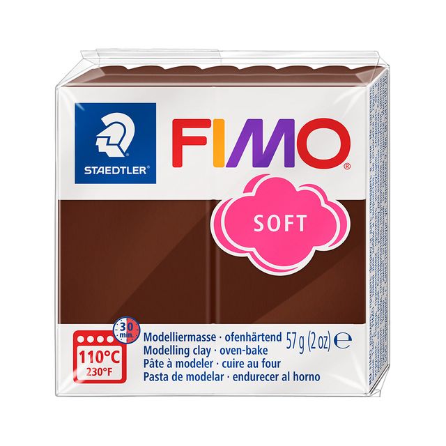 Fimo Staedtler - Boetseerklei Fimo soft 57 gram choco