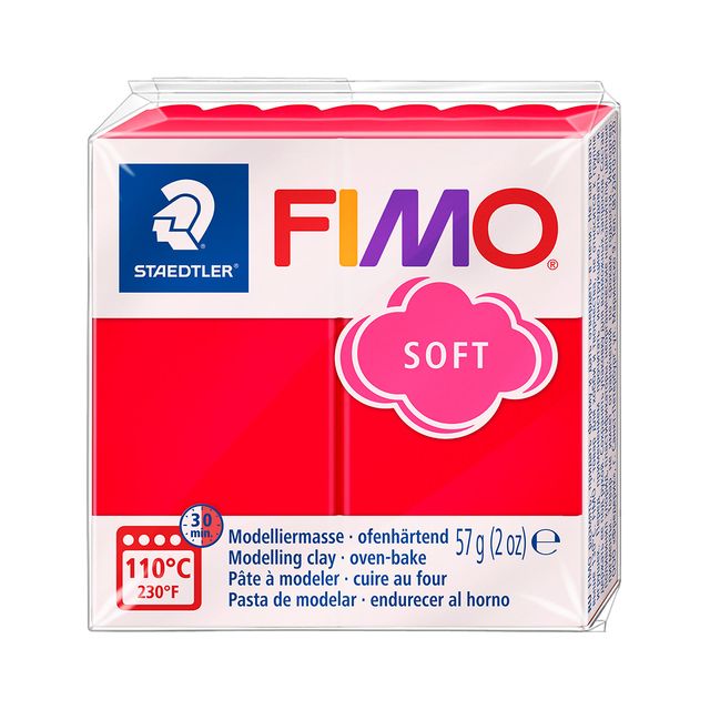 Fimo Staedtler - Boetseerklei Fimo soft 57 gram Indisch rood