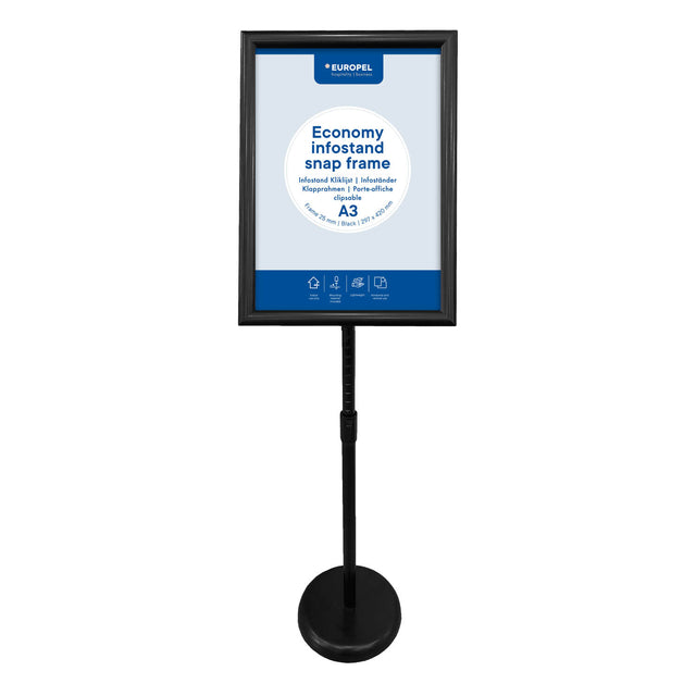 Europel - Infostandaard pel Economy A3 zwart