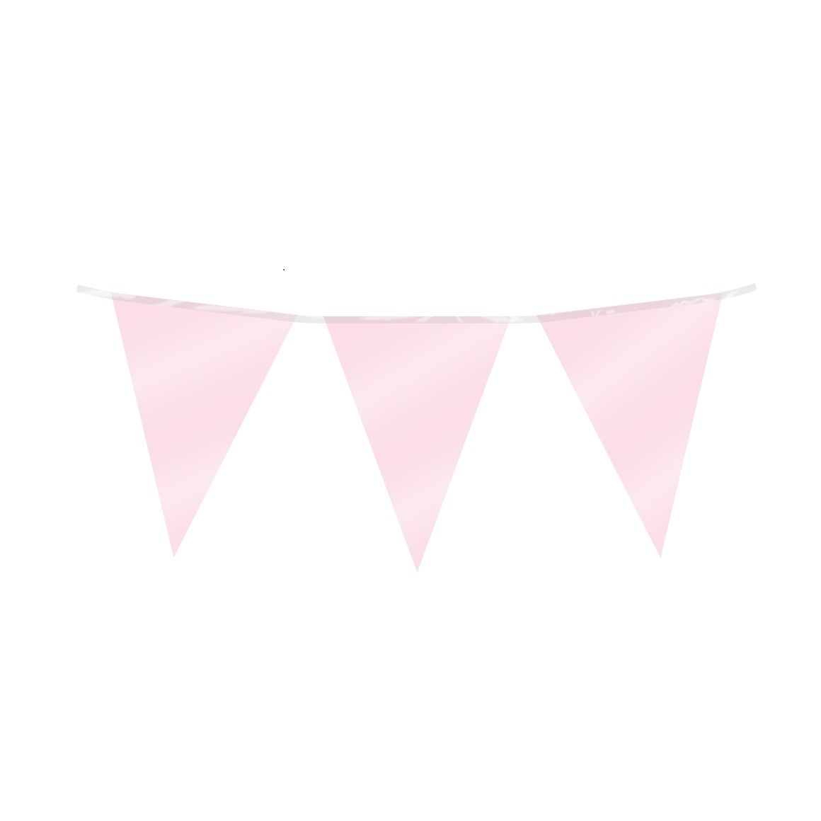 Bureau Bruna - Drapeau de fête en aluminium rose bébé | 6 pièces