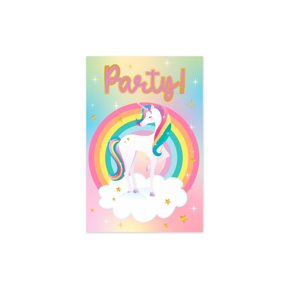 Office - Uitnodigingskaarten unicorn | 6 stuks