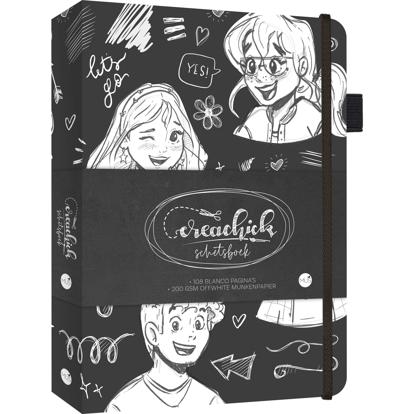 Crea Chick - Schetsboek creachick black