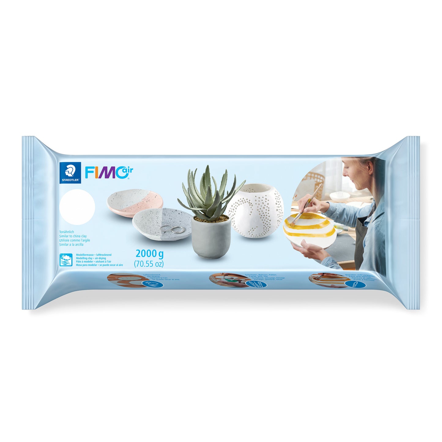 Fimo Staedtler - Boetseerklei Fimo Air 2000gram wit