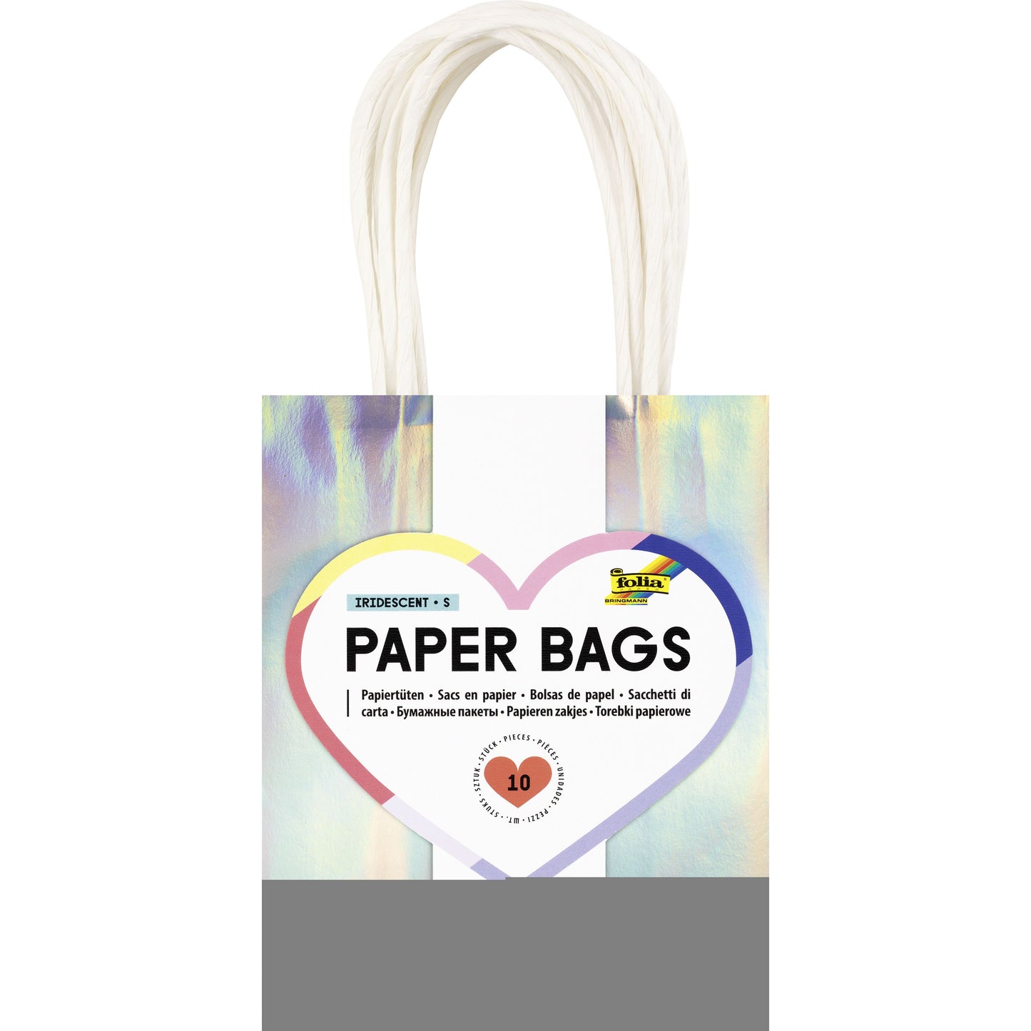 Folia Paper - Cadeautas folia iriserend kraft 12x15x5.5cm 10st