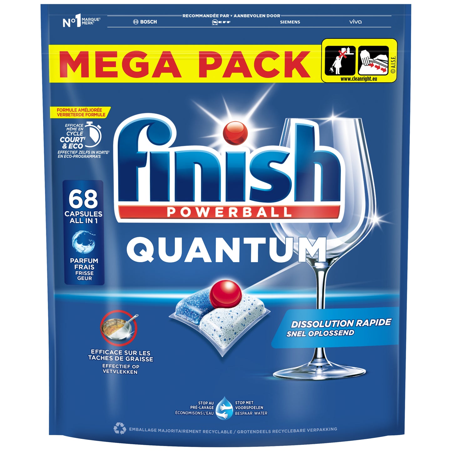 Finish - Vaatwastabletten quantum regular 68