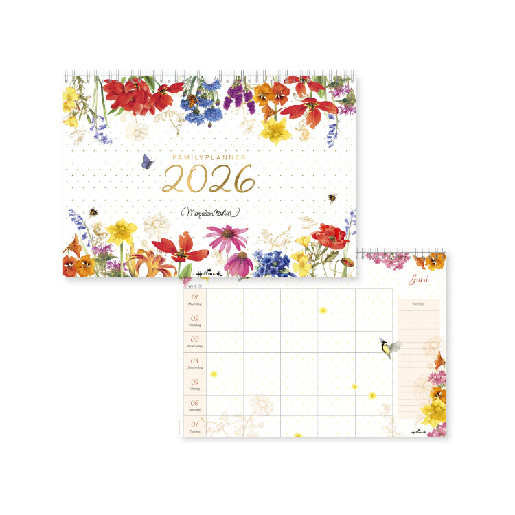 Hallmark - Familieplanner 26 marjolein bastin bloemen 1mnd/1p